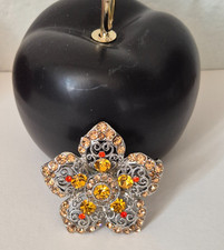Spilla fiore vintage strass - spilla,