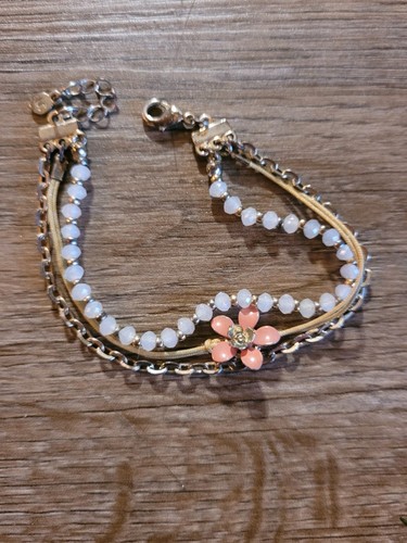Multi strand flower bracelet - strand,