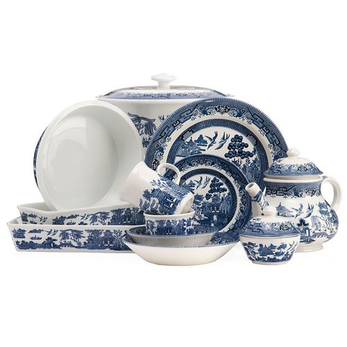Set piatti ceramica salice blu