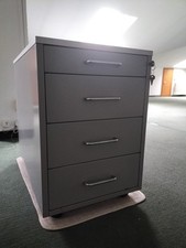 cassettiera da ufficio in legno e metallo, ottimo stato 