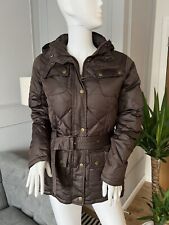 Barbour International giacca donna marrone piumino trapuntato invernale UK 10 RRP 229