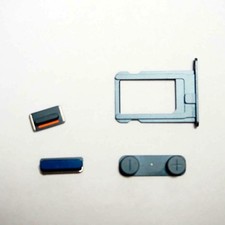 PER APPLE IPHONE 5S SILVER SET DI RICAMBIO PULSANTI (VOLUME-MUTE-ON/OFF-CARRELLO