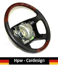Volante legno radica pelle nera Mercedes W201 W124 R129 W463 W202