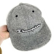 Cappello Baseball Champion Uomo Donna Grigio Lana Berretto Visiera taglia unica