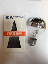 LAMPADINA OSRAM DECOLUX SPECCHIO A CUPOLA ARGENTO SPECCHIO TESTA E27 40W DIMMERABILE!!