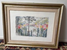 Michele Cascella Veduta di Portofino - Opera LITOGRAFIA ed. Prova d'artista