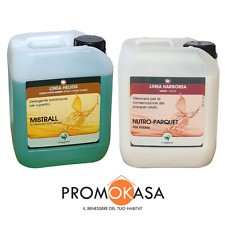 MISTRALL + NUTRO PARQUET  da 5 lt. detergente pulizia + cera per parquet oliato