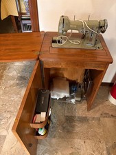 Mobile macchina da cucire Necchi legno buone condizioni adattamento eletttrico