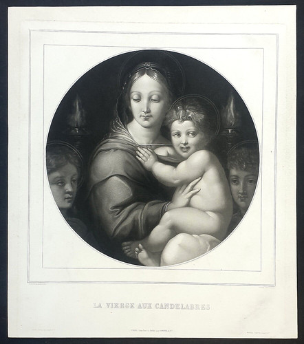 Stampa antica madonna - antica,
