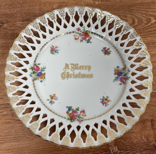 Buon natale piatto - natale, traforato