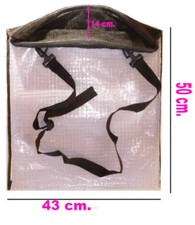 SACCA RIGIDA IN NYLON PORTA TROTA TROTE PESCA CESTINO FIUME CESTA PORTA PESCE