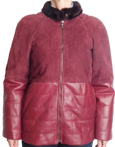 Giacca donna pelle camoscio - pelle,