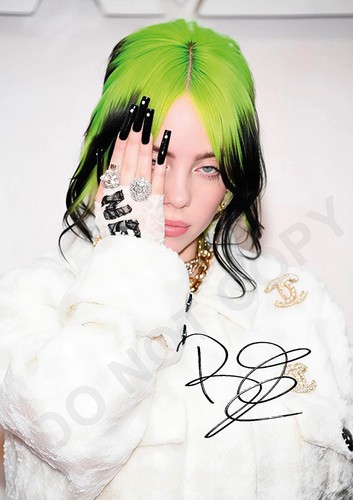 Billie eilish autografo foto - billie,