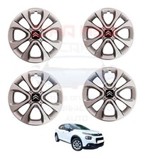 KIT SET COPPE RUOTA COPRICERCHI PER CITROEN C3 DAL 2016 15" BORCHIE R15 PLATTO