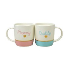 Mummy & Daddy Mug Set Gift New