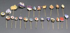 Lotto Di 24 PINS Da Bavero Smaltati Vintage, Calcio
