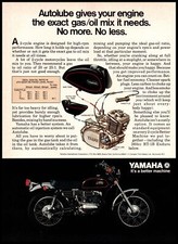 1971 Yamaha RT-1B Enduro Motorcycle Vintage Print Ad Autolube Injection Wall Art