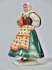 Ceramica Statuina TREVIR - Donna in Costume Tipico