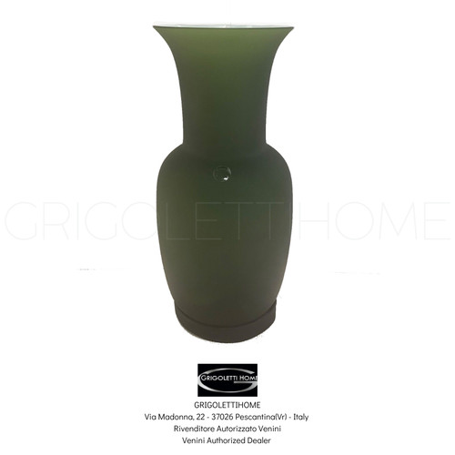 Venini vaso opalino - vaso, sabbiato