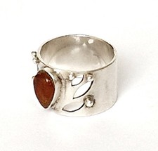 Anello In Ambra 800 Argento