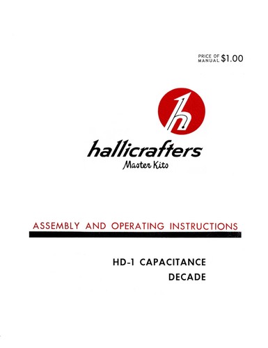 Hallicrafters capacitance - hallicrafters, hd-1