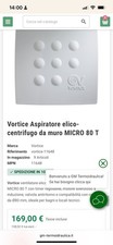Vortice MICRO 80 Aspiratore Centrifugo da Condotto - Bianco (11638)