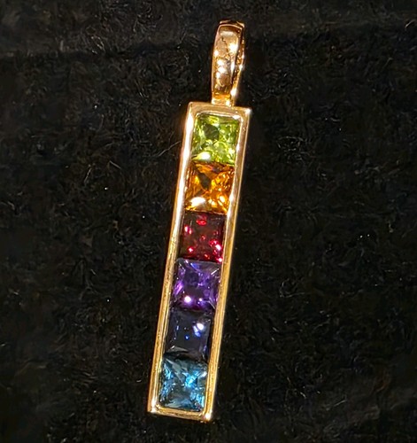 Ciondolo barra arcobaleno - , 18