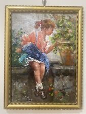 Quadro Antico Olio Su Tavola