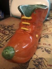 Ceramica Italiana : Albisola - Scarpone Arancio Della Casa Dell’arte