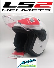 CASCO OF616 LS2 AIRFLOW II SOLID WHITE MOTO/SCOOTER OMOLOGATO NEW ECE 22-06