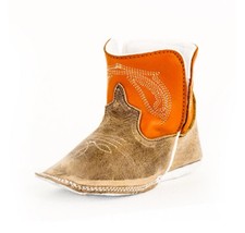 Stivali da cowboy Anderson Bean culla bambino taglia 9-12 mesi 9M -12N pelle capra