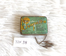 Vintage Cleopatra Grammofono Aghi Interno Pubblicità Litho Latta Londra TIN98