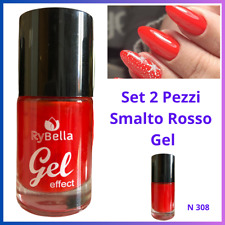 Smalto gel semipermanente per unghie set 2 smalti unghia rosso make up trucchi