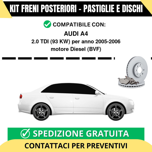 Kit freni posteriori per - per, audi