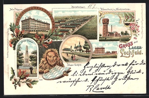 Litografia lager lechfeld - litografia,