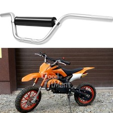 Manubrio Moto Cromato 7/8" 22mm Dirt Pit Bike 5" Rise con Pad per Mini Cross KXD