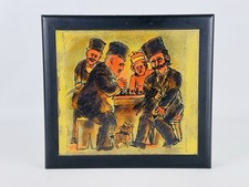 Franz Borghese Scatola Da Gioco Con Serigrafia Su Piastra Ottone Firmata