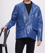 Giacca uomo blu alligatore