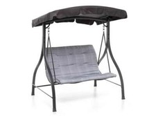 Dondolo 2 posti grigio haiti arredo giardino per esterno misura 160x112x163h