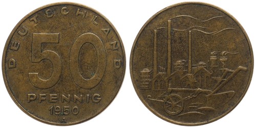 Germania ddr pfennig 1950 - ddr,