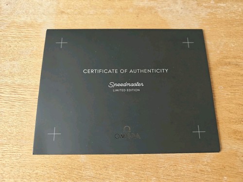 Omega certificate speedmaster - certificate,