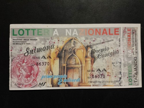 Biglietto lotteria nazionale - biglietto,