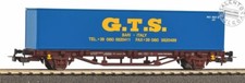 PIKO 27700 carro merci pianale FS con un container GTS Bari da 40' scala H0 1:87