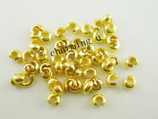 50pz  copri schiaccini in ottone colore oro  4mm lead,nickel free