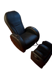 poltrona Imperial Life in pelle nera in condizioni impeccabili 