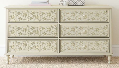 Grande fiore stencil - , bordo