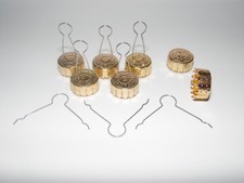 100 pz GANCI  per palline di Natale  17,5 mm. cappucci   addobbi gancetti dorati