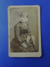 Foto epoca antica CDV Mauri Eufrasio Napoli Donna elegante Moda