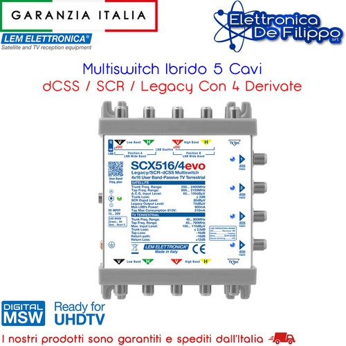 Multiswitch ibrido passante - passante, 5