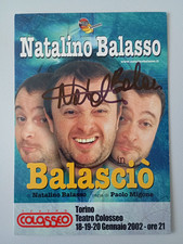 NATALINO BALASSO AUTOGRAFO ORIGINALE CARTOLINA PRO 10x15cm SIGNED COMICO